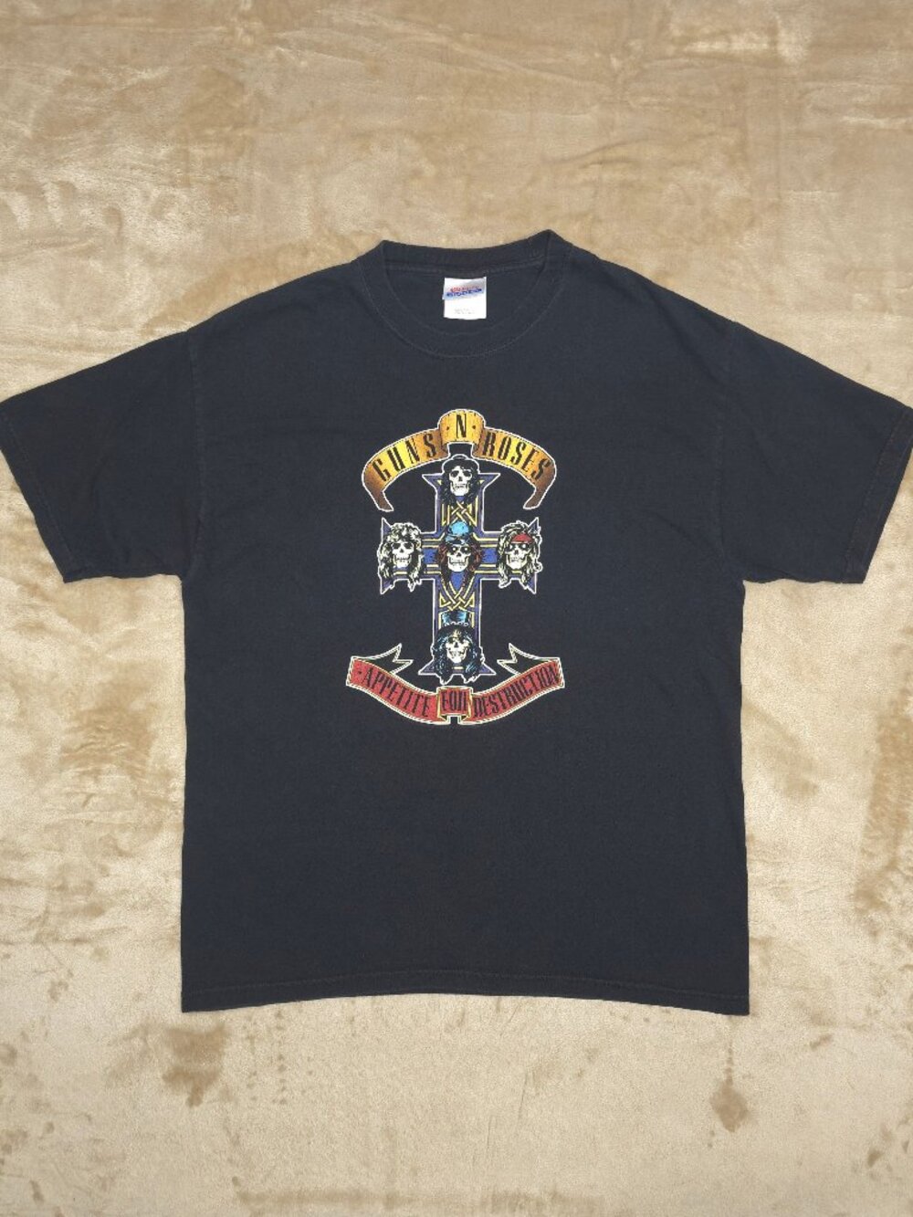 2005 Guns N Roses Appetite for Destruction Hanes Heavyweight Tee L